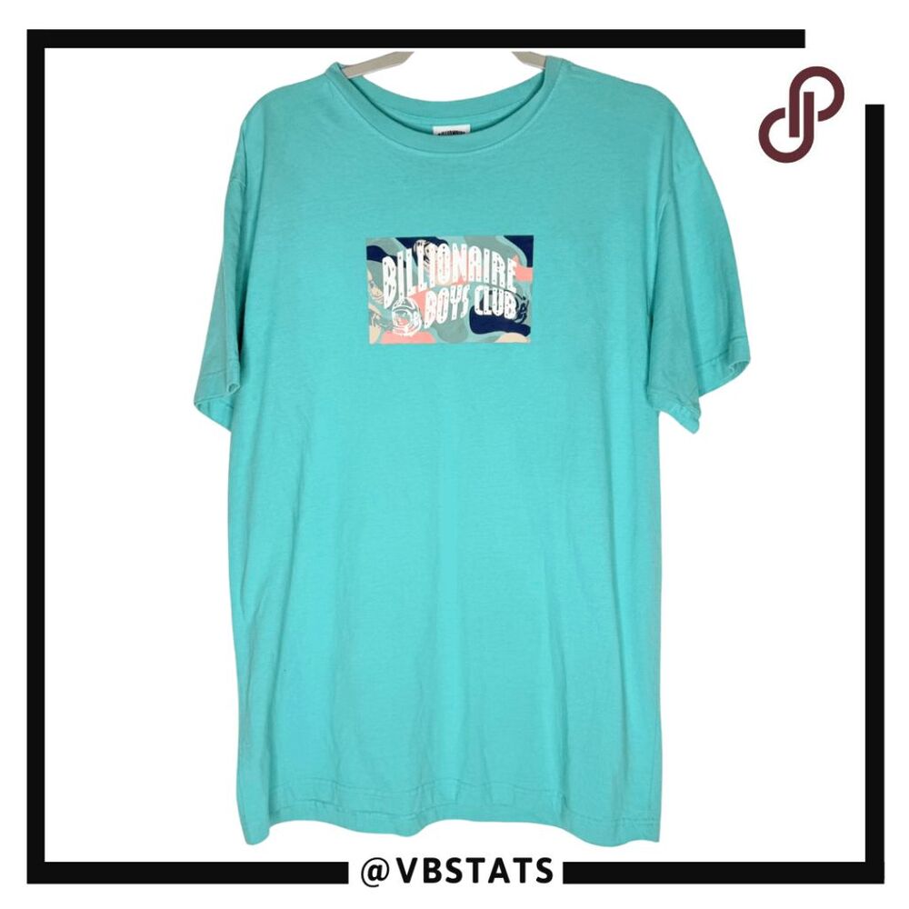 Billionaires Boys Club Men's BB Camo Box Logo Short Sleeve T-Shirt Blue Size XL